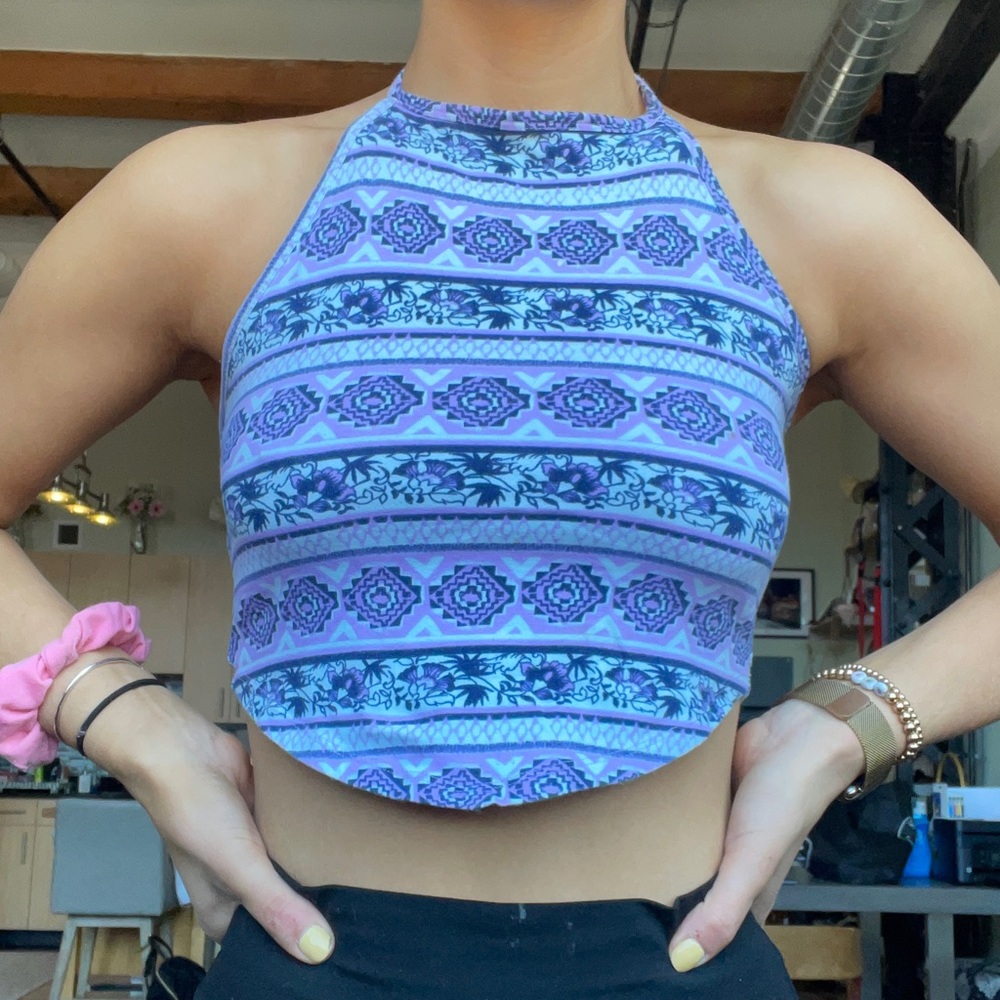 Patterned Halter Top